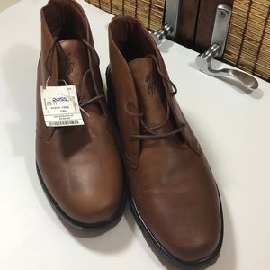 Polo Ralph Lauren Marlow Brown Leather Shoes Boots